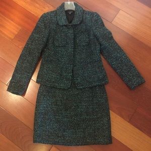Ann Taylor Wool Blend Tweed Suit